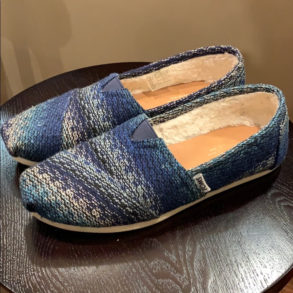 Toms Faux Fur Lined Classic SlipOn Sz8